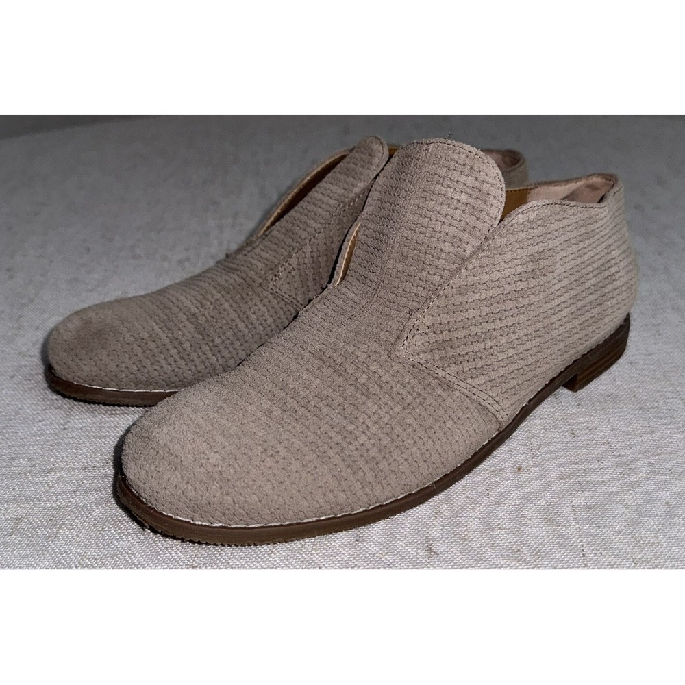 Franco Sarto Boots Women's 9.5 Pieta Woven Slip On Ankle Bootie Suede Shoes
